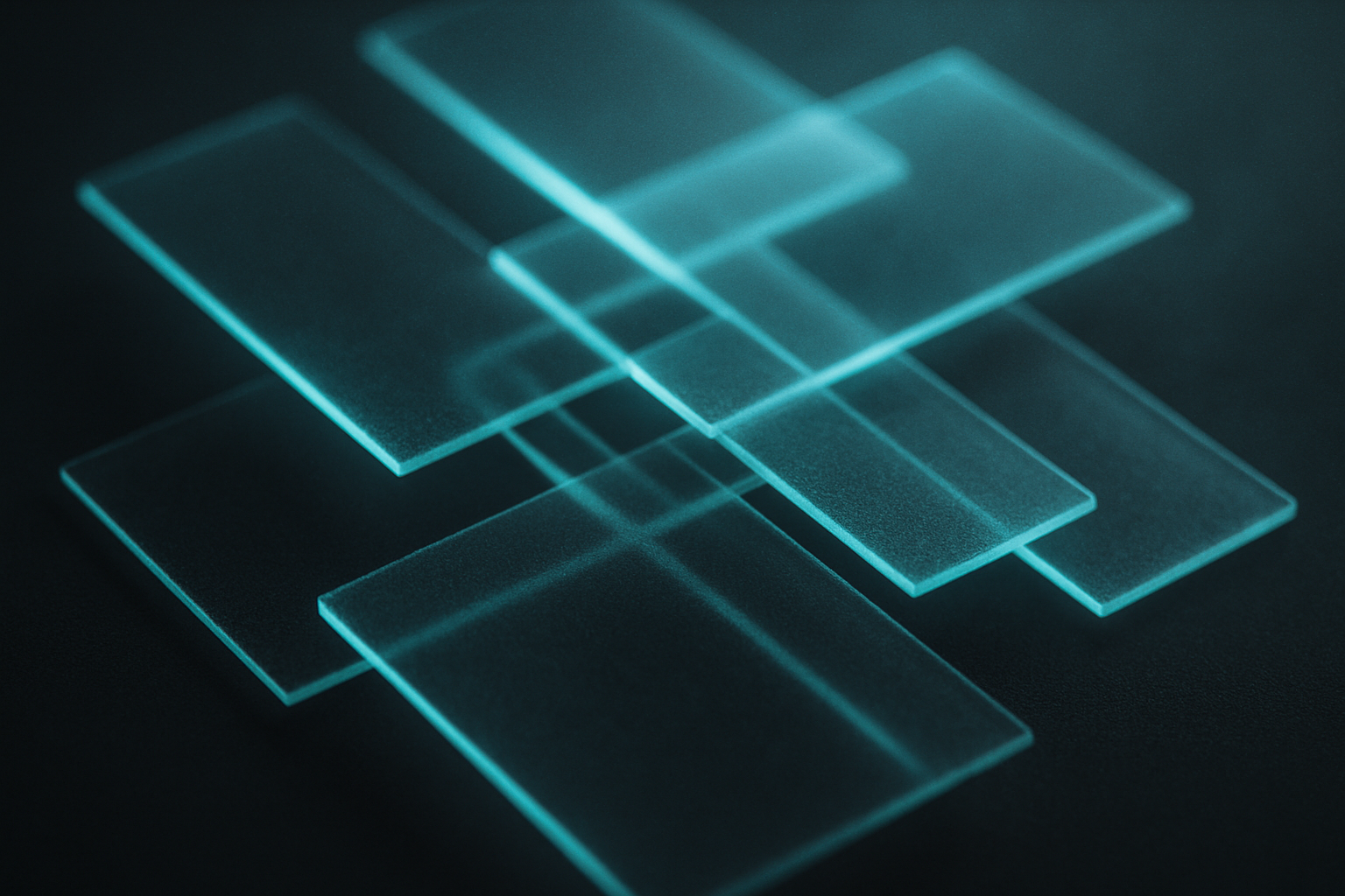 Translucent glass panels assembling into a structure